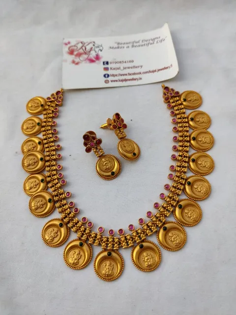 Copper necklace lakshmi