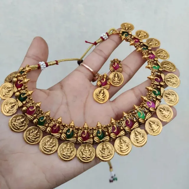 Kasumalai necklace Ganesh set