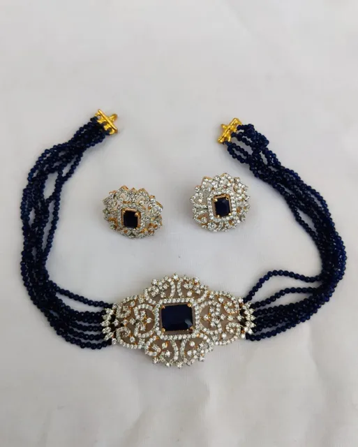 Blue ad necklace