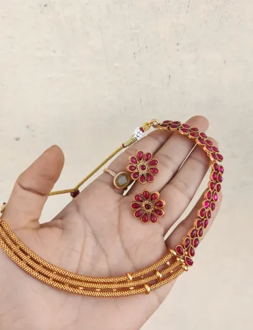Ruby necklace set