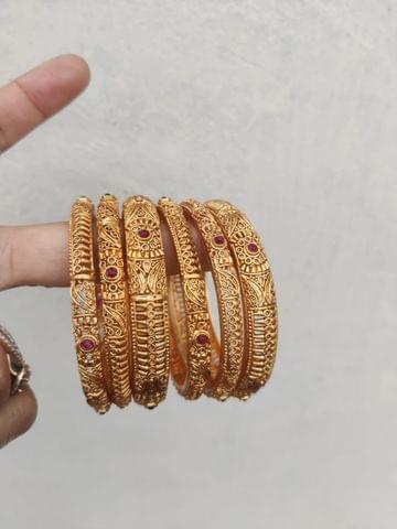 6 matte bangles