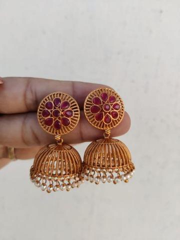 Round matte jhumki