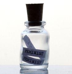 Mini Wonky Message in Bottle - FEMINISM