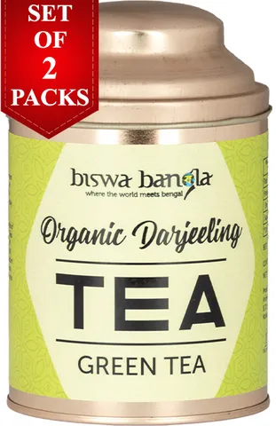 Mim - Organic Darjeeling Green Tea - Pack of 2 (100g per caddy)