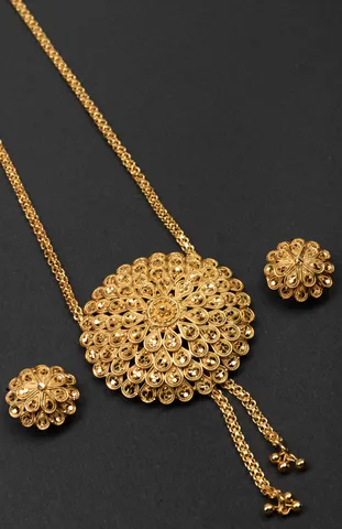 Gold-plated Copper Necklace & Earrings