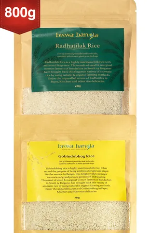 800g Gobindobhog & Radhatilak Rice from Sundarban - set of two packs