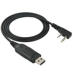 USB Program Cable Data Cable for Walkie Talkies, 3.5mm + 2.5mm Plug + USB 2.0