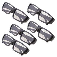 5 Pcs of Universal Passive 3D Glasses for All Passive 3D TVs Cinema and Projectors Such As for RealD Toshiba Panasonic Sony TVs Monitor Black