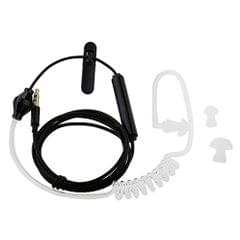 3.5mm In Ear Air Tube Anti-radiation Earphone Microphone Headphone Single Earpiece Black
