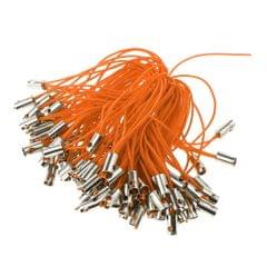 100pcs Mobile Cellphone Braided Lariat Lanyard Cords Dangle Straps Orange