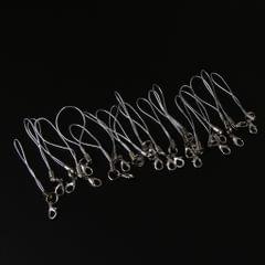 20pcs DIY Mobile Cellphone Keychain Lanyard Charms DIY Rope Silver