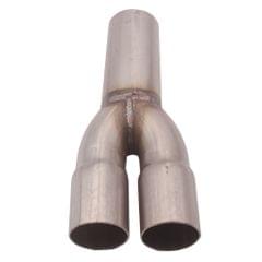 2-1 Steel Exhaust Merge Collector Dual 1.5 ID Inlet Single 1.75" OD Outlet"
