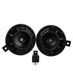 2 PCS AH001 12V Car Electric Horn Super Loud Blast Tone Grill Mount with Relay