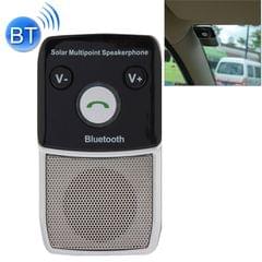 Solar Power Bluetooth 2.1 Hands Free Car Kit Multipoint Speakerphone Speaker for iPhone / HTC / Samsung, with Suckers & Car Charger