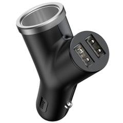 Baseus Y Type Dual USB + Cigarette Lighter Extended Car Charger