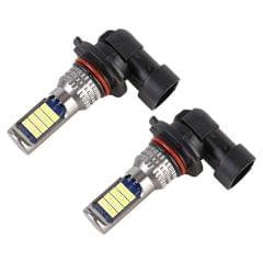 9006 2 PCS DC12-24V / 8.6W Car Double Colors Fog Lights with 24LEDs SMD-3030 & Constant Current, Bag Packaging