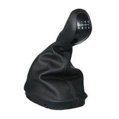 Car Gear Shift Knob Cover 6 Speed Black Leather Cover Case for Mercedes-Benz C Class W203
