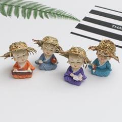 Creative Cute Cartoon Monk Resin Ornaments Child Birthday Gift, Random Style Delivery