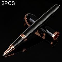 2 PCS Black Roll Ball Pen Ballpoint Pens School Office Stationery Luxury Birthday Gift