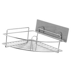 Corner Shower Suction Stainless Steel Bathroom Shower Shelf Holder Basket