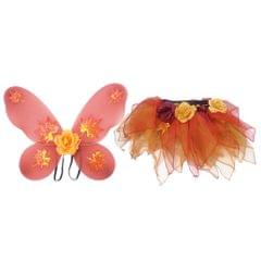 Girls Fairy Butterfly Angel Wings Tutu Skirt Halloween Cosplay Party Costume