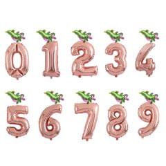 Rose Gold Number Balloon Helium Foil Dragon Balloon Party Decors