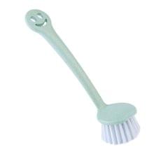 Long handle Dish Cleaning Brush Kitchen Brushes Cute Smile Brush Green