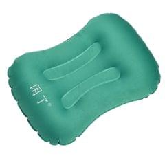 Inflatable Pillow Travel Air Cushion Travel Head Rest Support Green