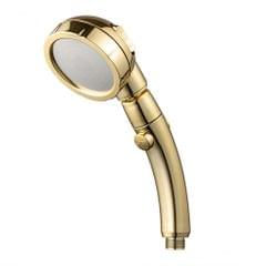 High Pressure Handheld Shower Head with ON/Off Pause Switch 3-Setting Golden