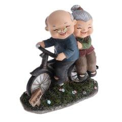 Happy Elderly Couple Figurine Resin Old Age Life Home D?cor