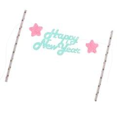 Happy New Year Cake Topper Flag Banner Spring Festival Decoration