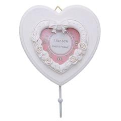 Heart Shaped Resin Picture Photo Frame with Stand Photos Display Gifts B