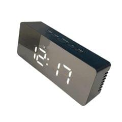 Digital LED Mirror Clock USB & Battery Operated Alarm Clock