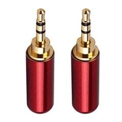 2.5mm 3 Poles Male Plug Aluminum Stereo Plug Wire Connector Plug Earphone