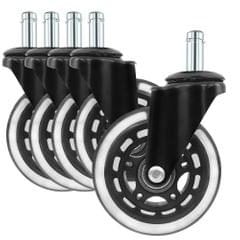 3-Inch Circlip Black Transparent Wheel Polyurethane Pu