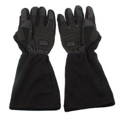 Durable Full-Finger Genuine Leather Gloves with Extended Gauntlet Protection