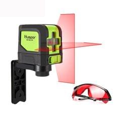 9011R 1V1H 20mW 2 Line Red Beam Laser Level Covering Walls and Floors (Red)
