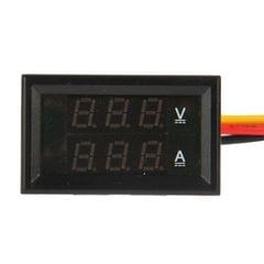 2 in 1 3 Wires DC LED Digital Display Voltage / Ampere Meter (Black)