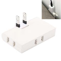1 to 3 15A 180 Degrees Rotation Extension Multi Plug Mini Slim Wireless Outlet Socket, US Plug, AC 110-220V (White)