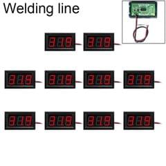 10 PCS 0.56 inch 2 Welding Wires Digital Voltage Meter with Shell, Color Light Display, Measure Voltage: DC 4.5-30V (Red)