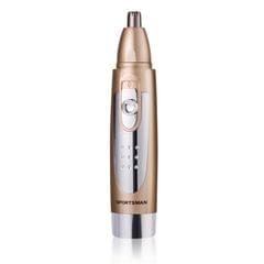 SPORTSMAN Water Proof Battery Power Supply  Male Nose Ear Hair Bullet Shaped Trimmer (Gold)