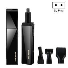 Multi-function Electric Nose Hair Trimmer 4 In 1 Mini Shaver Earlock Eyebrow Trimming Set, EU Plug (Black)