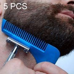 5 PCS L Shaped Beard Shaper  Facial Hair Shaping Tool with Brush, Random Color Delivery