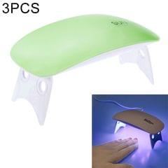 3 PCS Portable Mini 6W LED Lamp Nail Dryer USB Charge UV Quick Dry Nails Gel Manicure Tool