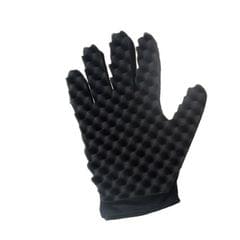 4 PCS Sponge Wipe Black Hair Styling Gloves