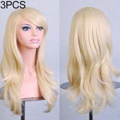 3 PCS Anime Cos Role Playing Wig Cosplay Color Stage Headgear