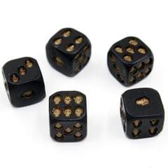 5 PCS/Set Creative Skull Bones Dice Six Sided Skeleton Dice Club Pub Party Game Toys Resin Dice