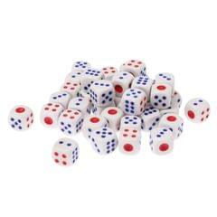 40 PCS Gaming Dice Set for Leisure Time Playing, Size: 11mm x 11mm x 11mm (White)