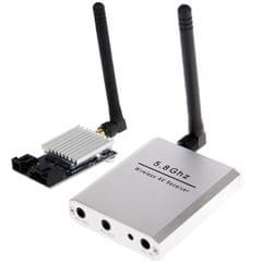 5.8G 200MW 8 Channel FPV Audio Video Transmitter / RX 2Km Range For RC Car MultiCopter (Silver)