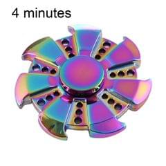 T6 Fidget Spinner Toy Stress Reducer Anti-Anxiety Toy for Children and Adults, 4 Minutes Rotation Time, Big Steel Beads Bearing + Zinc Alloy Material, Colorful Seven Leaves